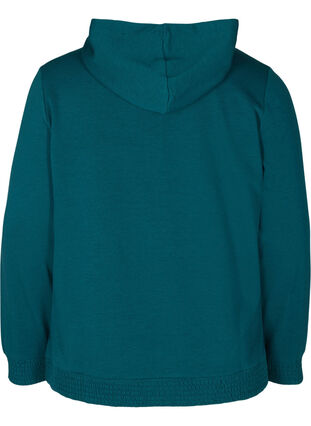 Sweatshirt mit Tasche und Kapuze, Deep Teal, Packshot image number 1