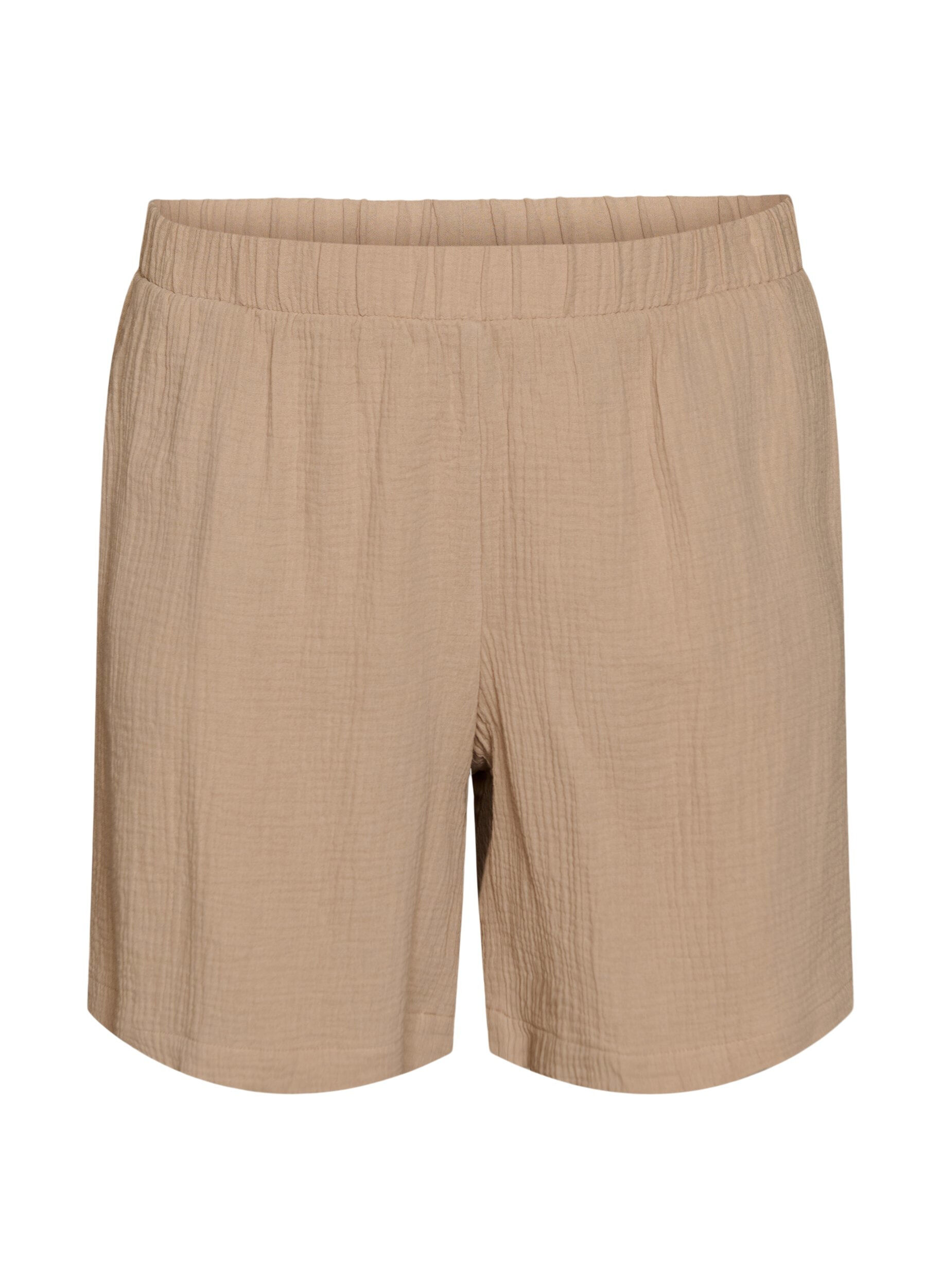 Hoch taillierte Shorts aus Baumwoll-Musselin