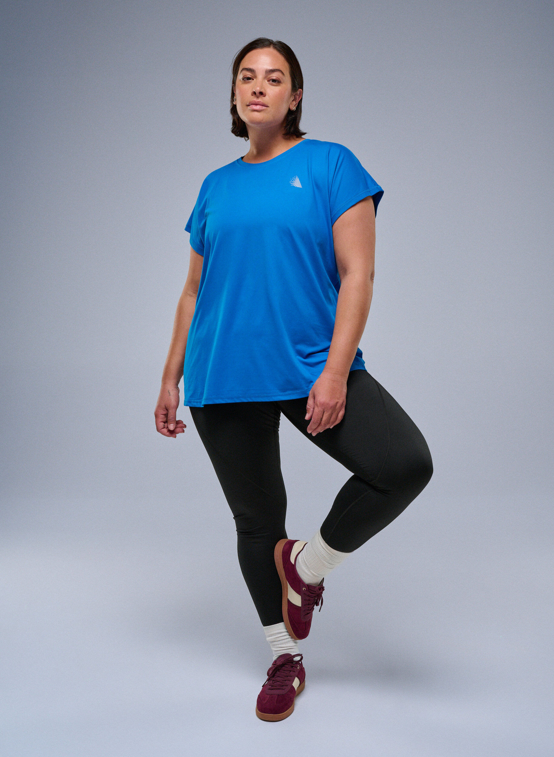 Einfarbiges Trainings-T-Shirt