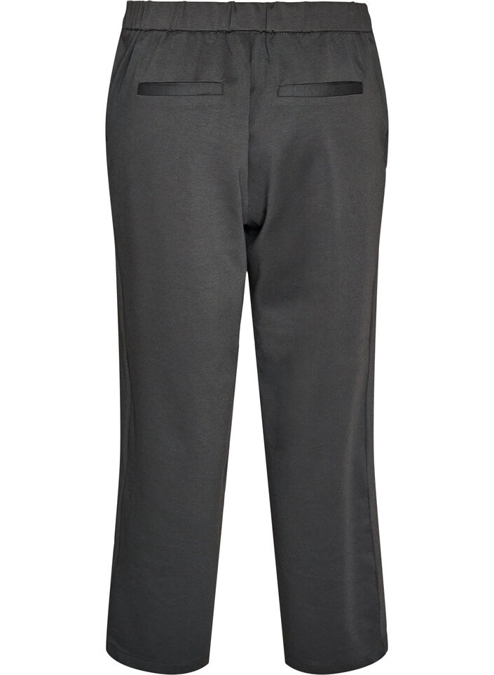 Lockere Hose aus Jersey mit hoher Taille, Grau, Packshot image number 1