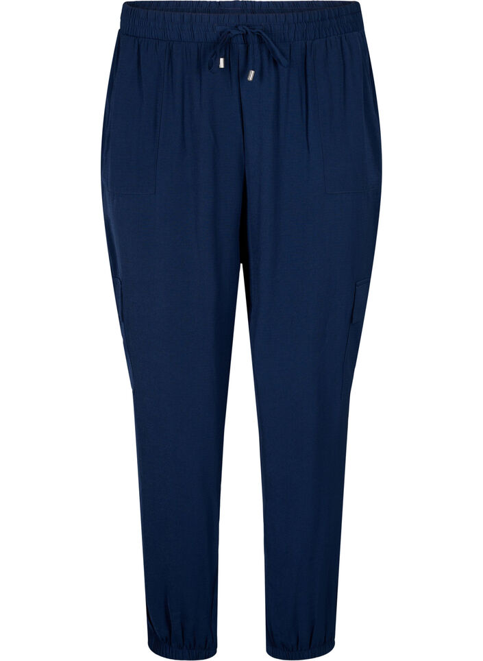Hose mit Cargotaschen, Navy Blazer, Packshot image number 0