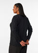 Bluse aus Jersey mit welliger Struktur, Schwarz, Model image number 2