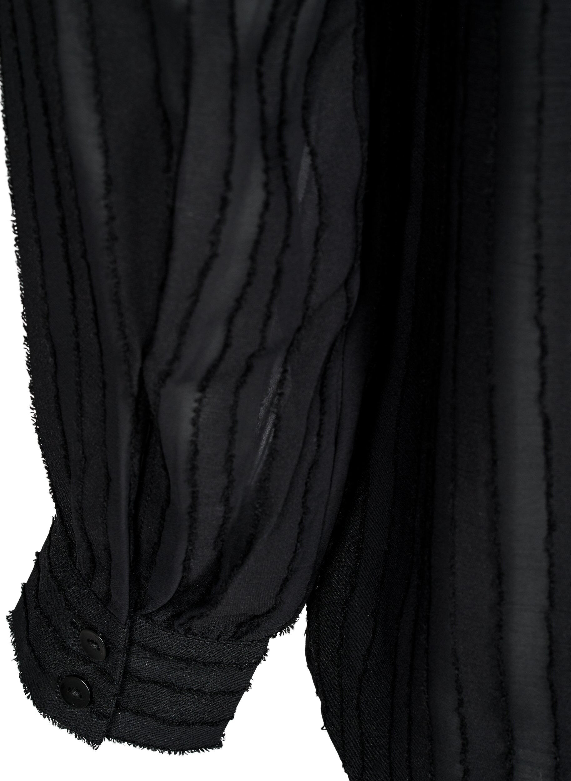 ZizziStreifenbluse mit transparenten Streifen, Schwarz, Packshot image number 3