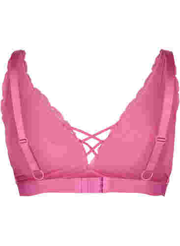 Support the breasts - Spitzen-BH mit String-Details, Rose, Packshot image number 1
