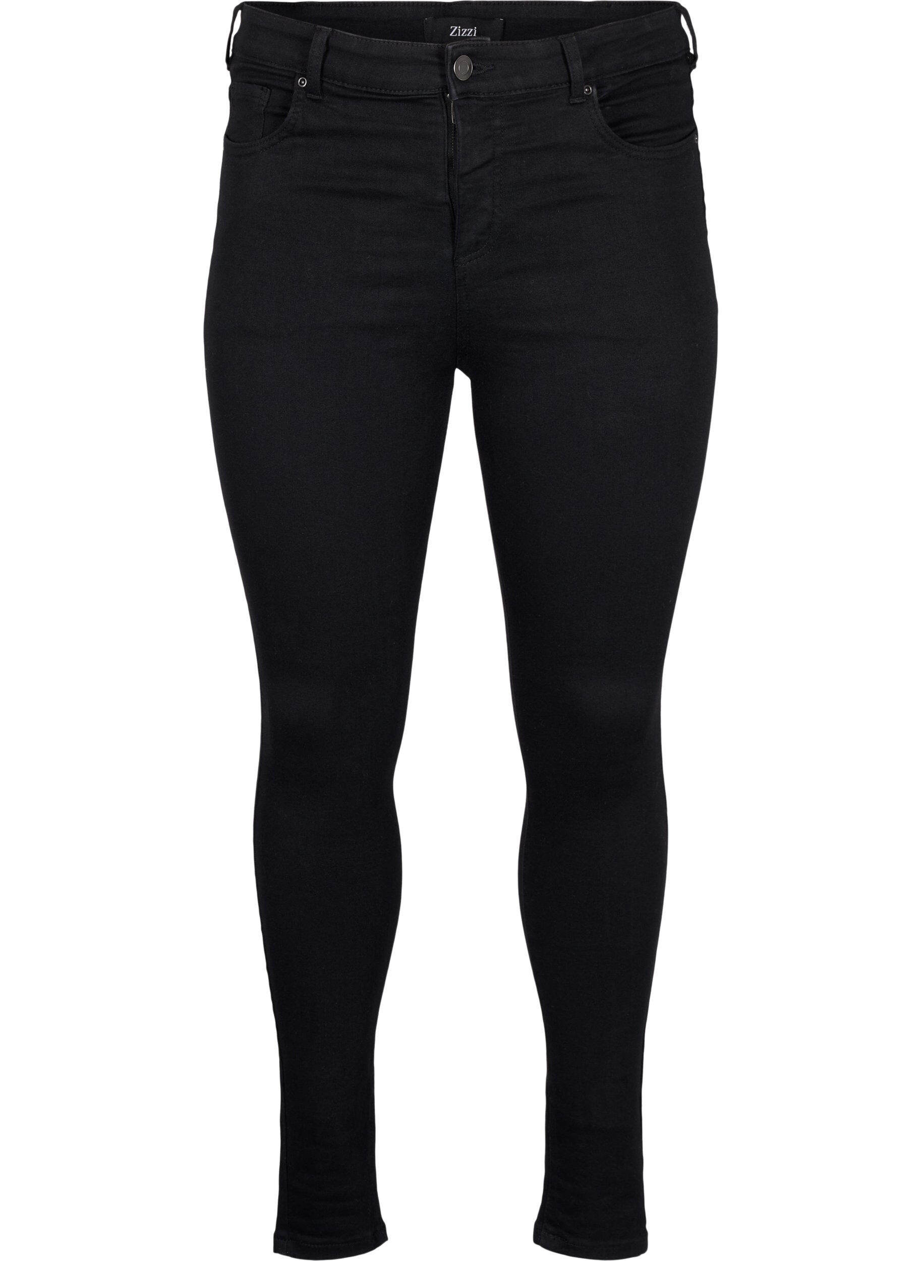 ZizziSuper Slim-Fit-Jeans mit hoher Taille, Black, Packshot image number 0