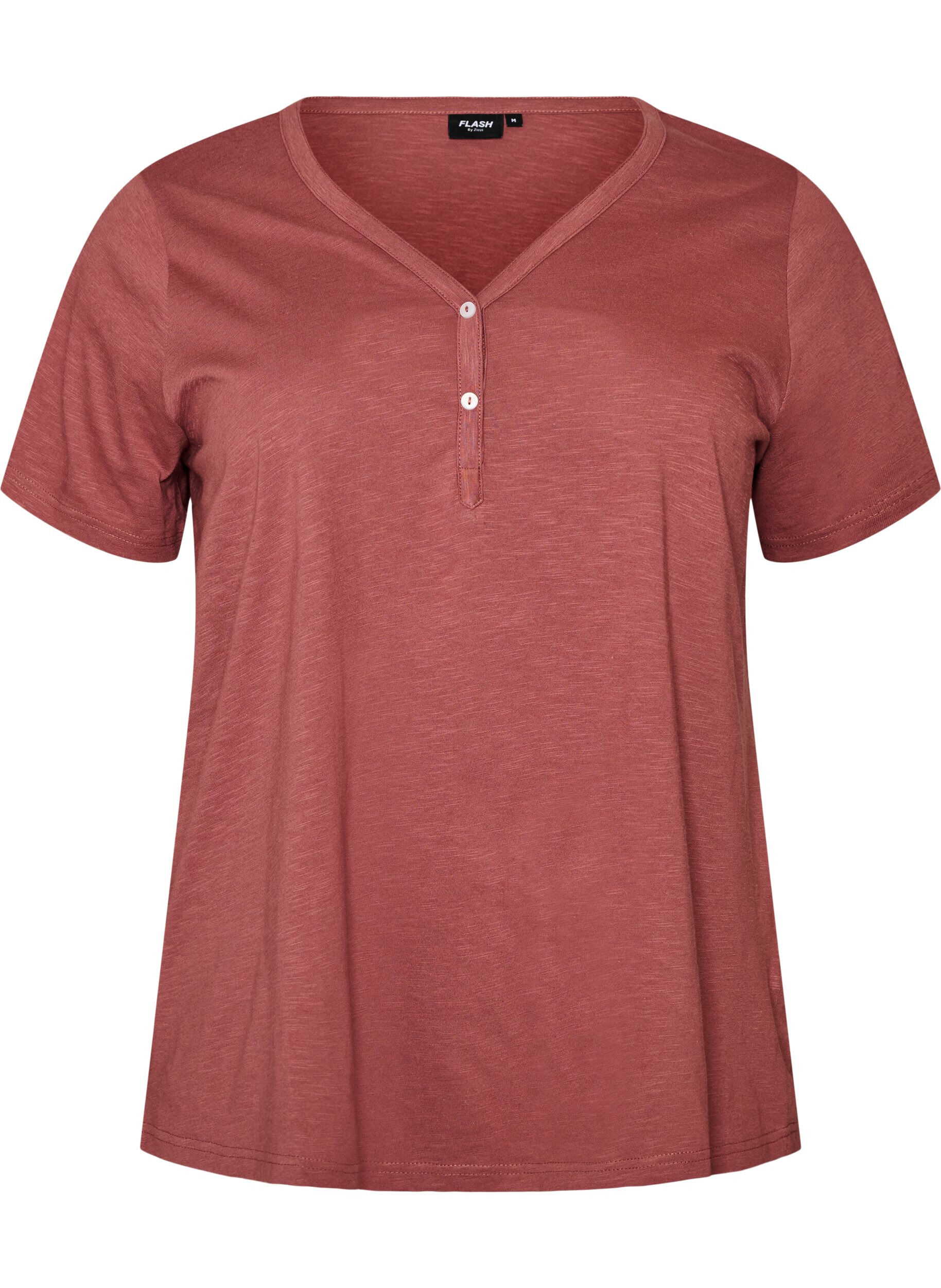 FLASH - T-Shirt mit Knopfleiste