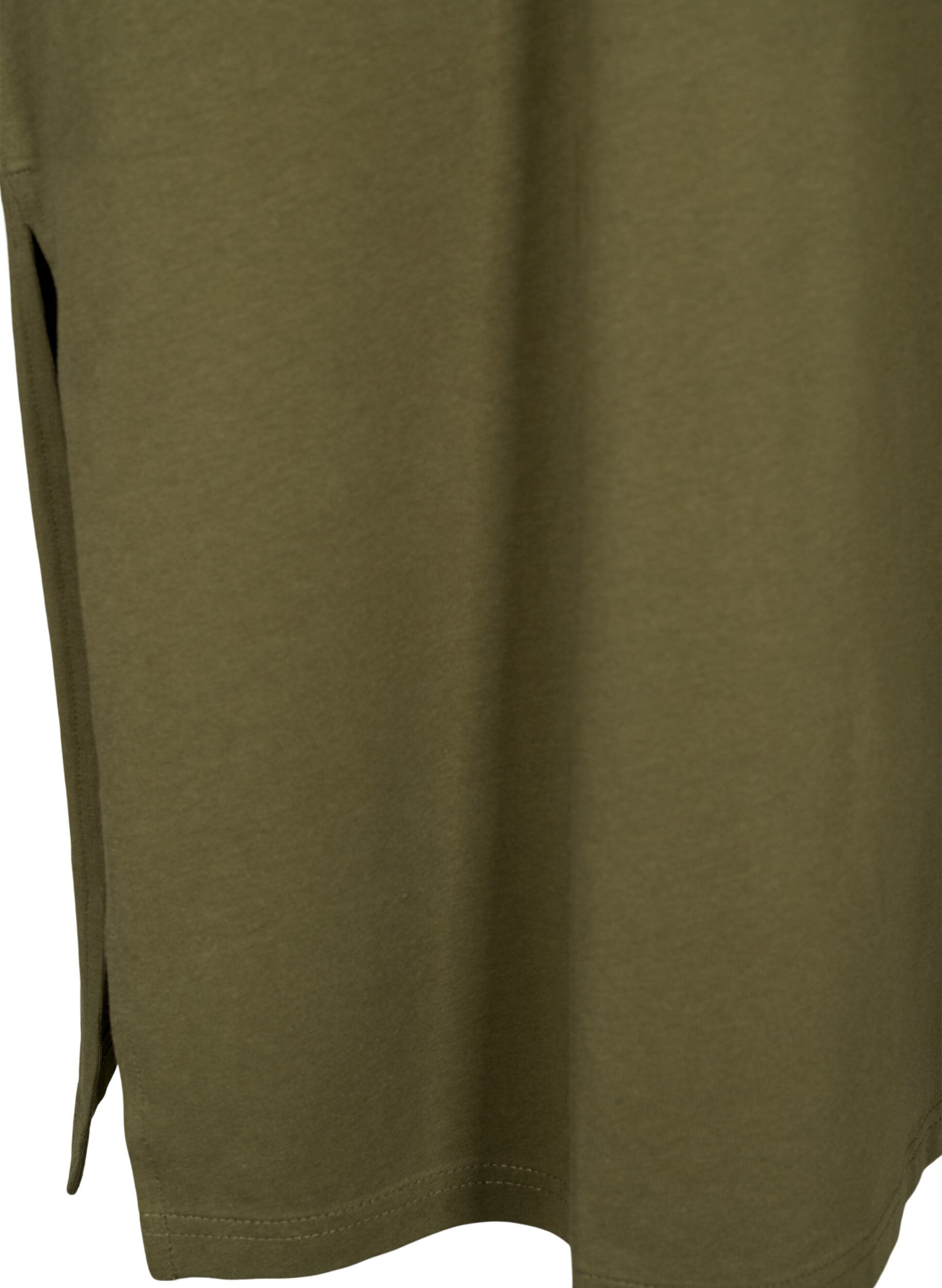 ZizziBaumwollkleid mit kurzen &Auml;rmeln, Ivy Green, Packshot image number 3