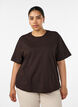 Kastiges T-Shirt aus Baumwolle, Braun, Model image number 0
