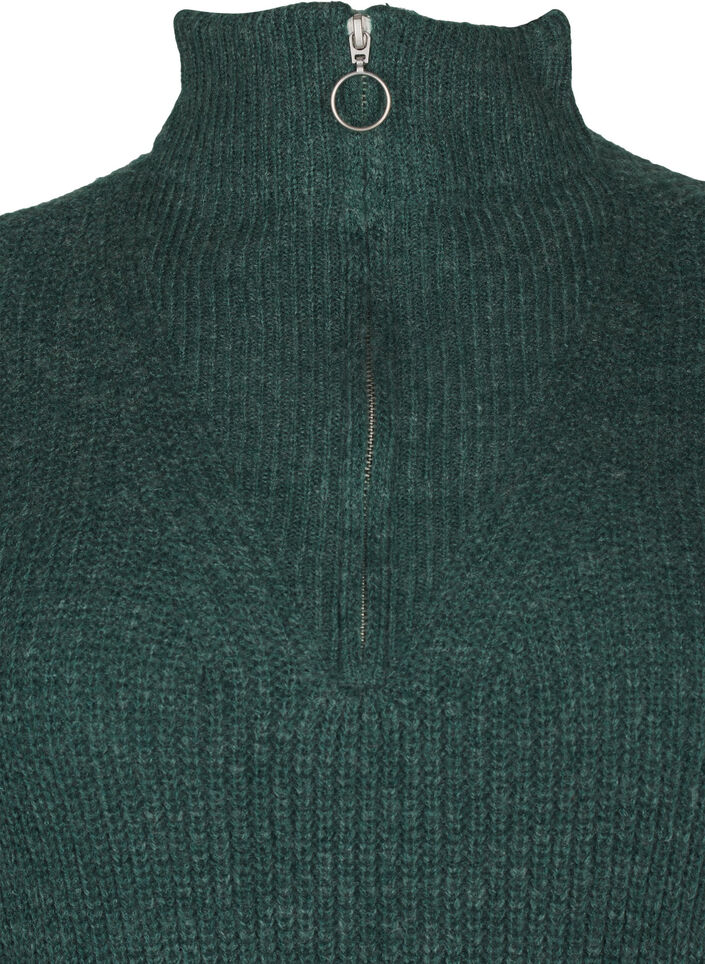 Flash - Strickkleid mit hohem Kragen, Sea Moss Mel., Packshot image number 2