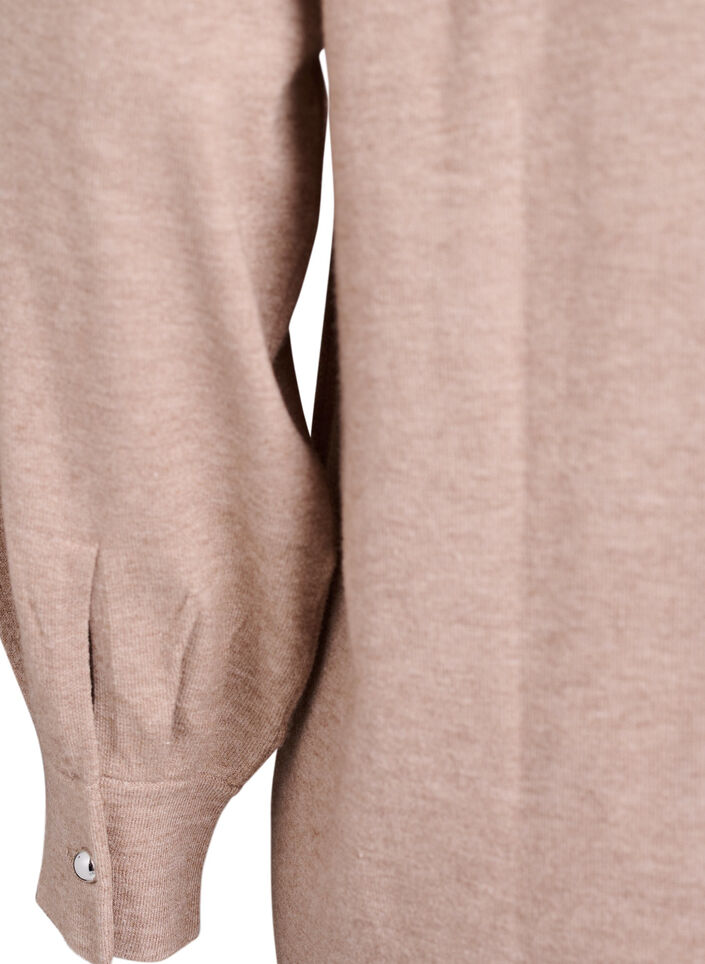 Kurzes Strickkleid mit Raglanärmeln, Beige, Packshot image number 3