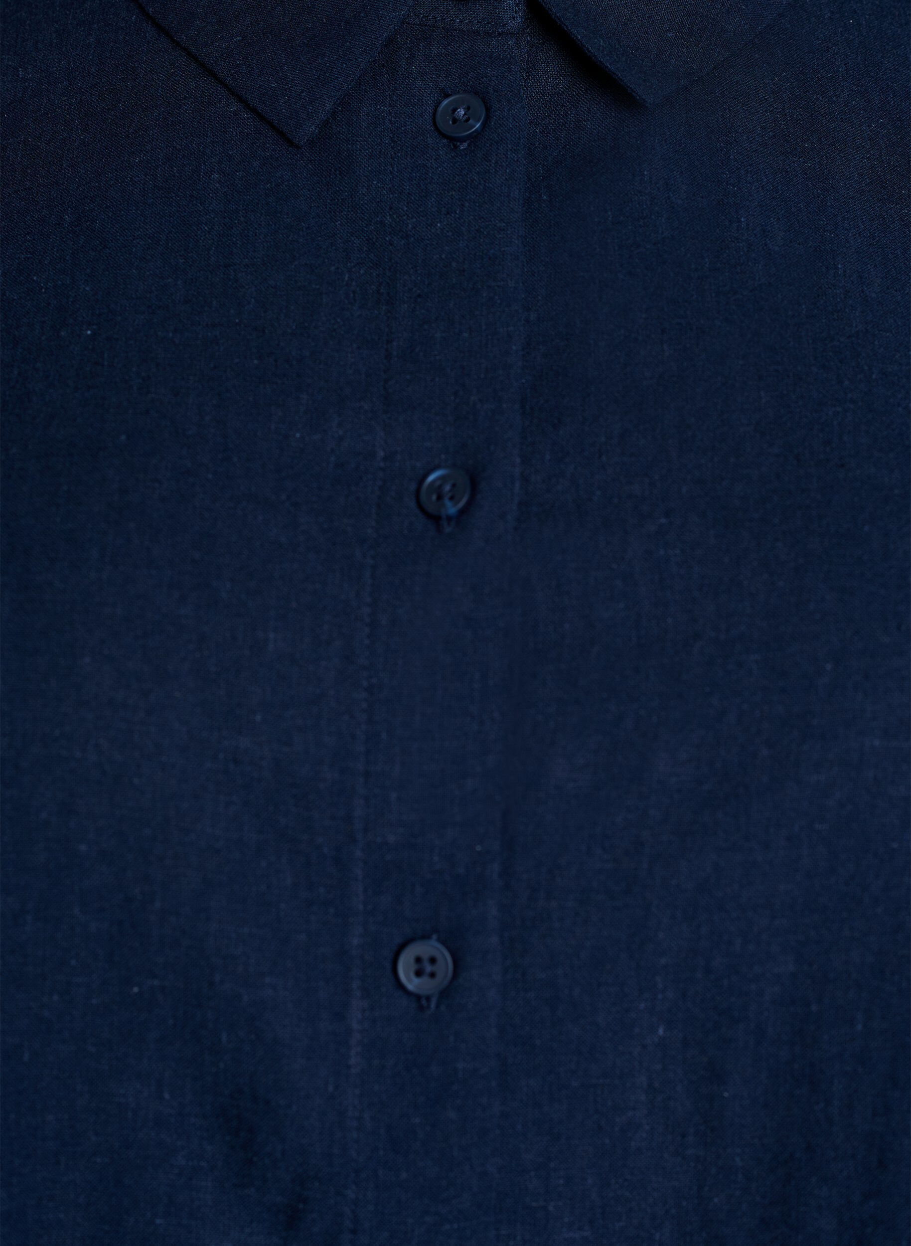 ZizziKurzarmhemd aus Leinen und Viskose, Blau, Packshot image number 2