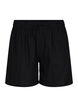 Lockere Shorts aus einer Baumwollmischung mit Leinen, Black, Packshot image number 0
