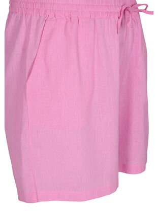 Lockere Shorts aus einer Baumwollmischung mit Leinen, Begonia Pink, Packshot image number 2