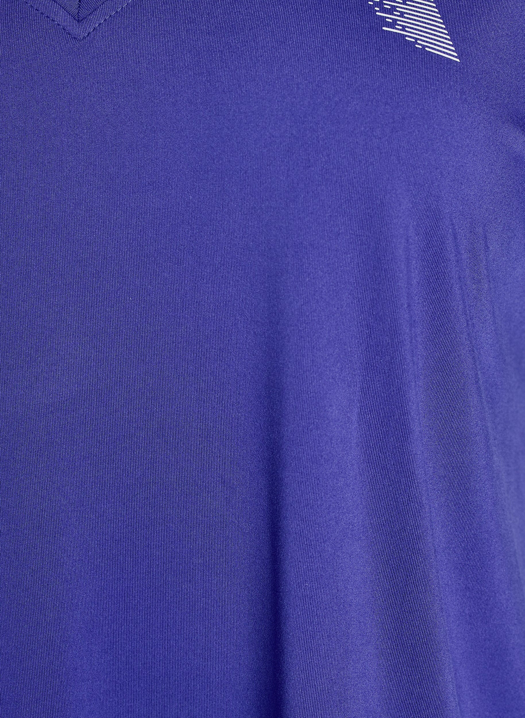 ZizziLockeres Trainings-T-Shirt mit V-Ausschnitt, Lila, Packshot image number 2