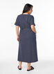 Midikleid aus Baumwolle mit kurzen Ärmeln, Blau, Model image number 1