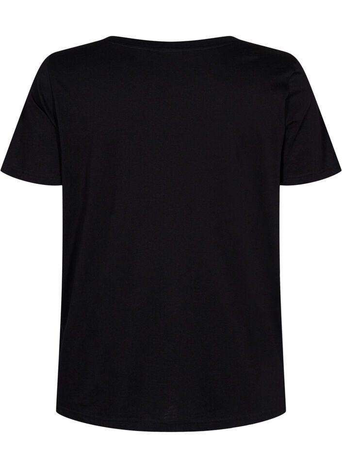 Trainings-T-Shirt mit Print, Black w. Pink A, Packshot image number 1