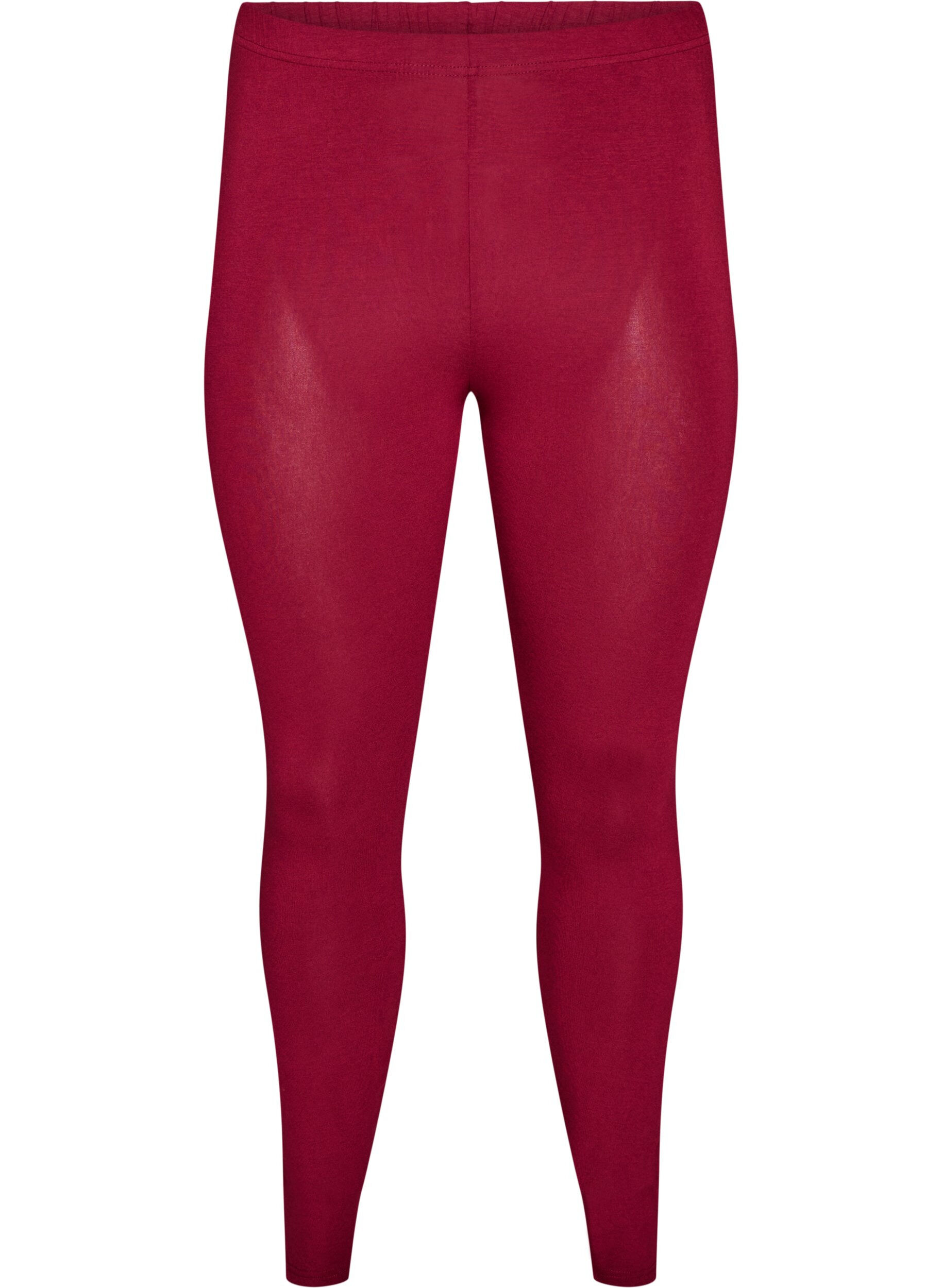 ZizziBasic-Leggings aus Viskose, Rot, Packshot image number 0