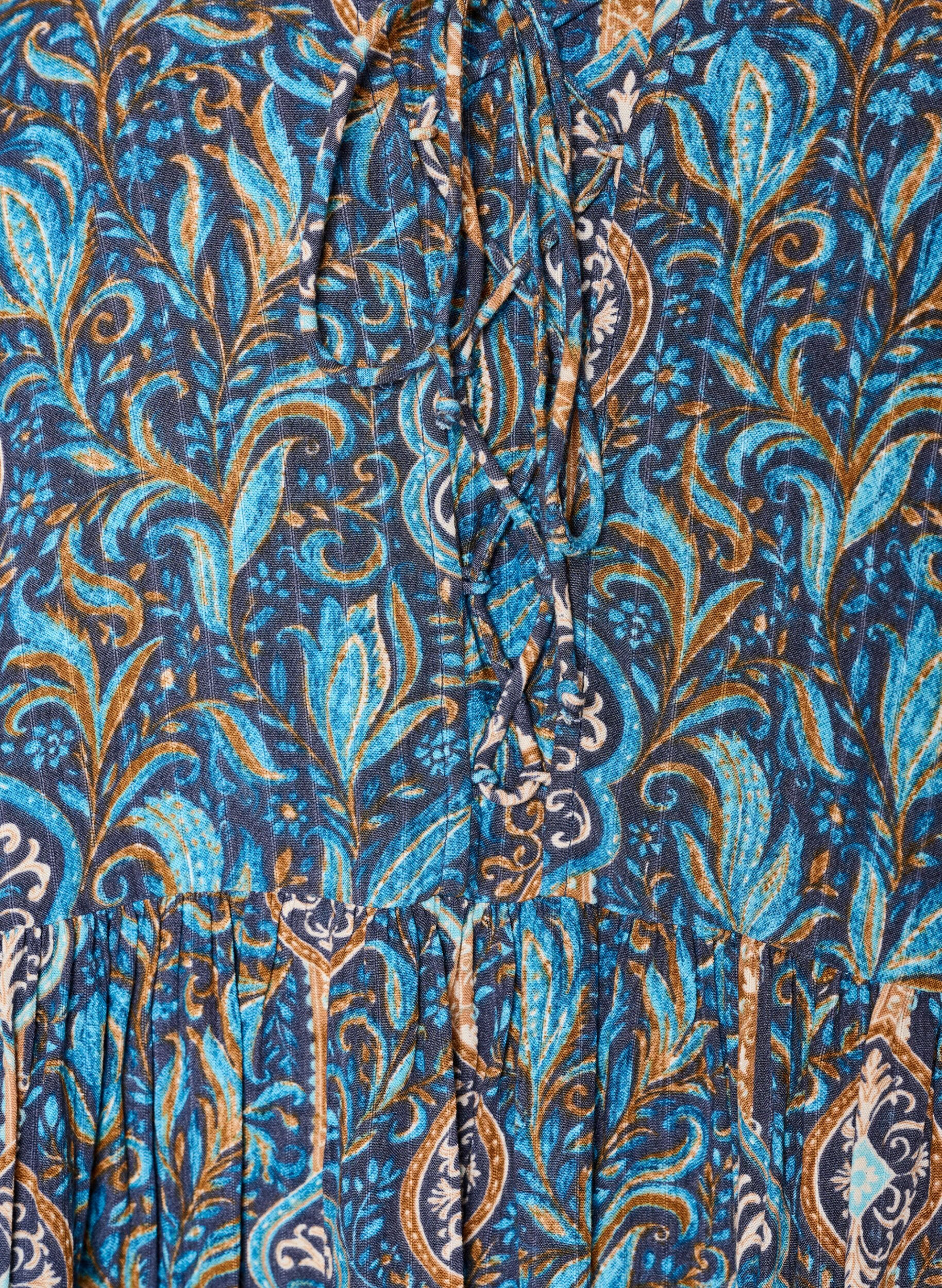 ZizziBluse mit Paisleymuster und Spitzendetails, Blau, Packshot image number 2