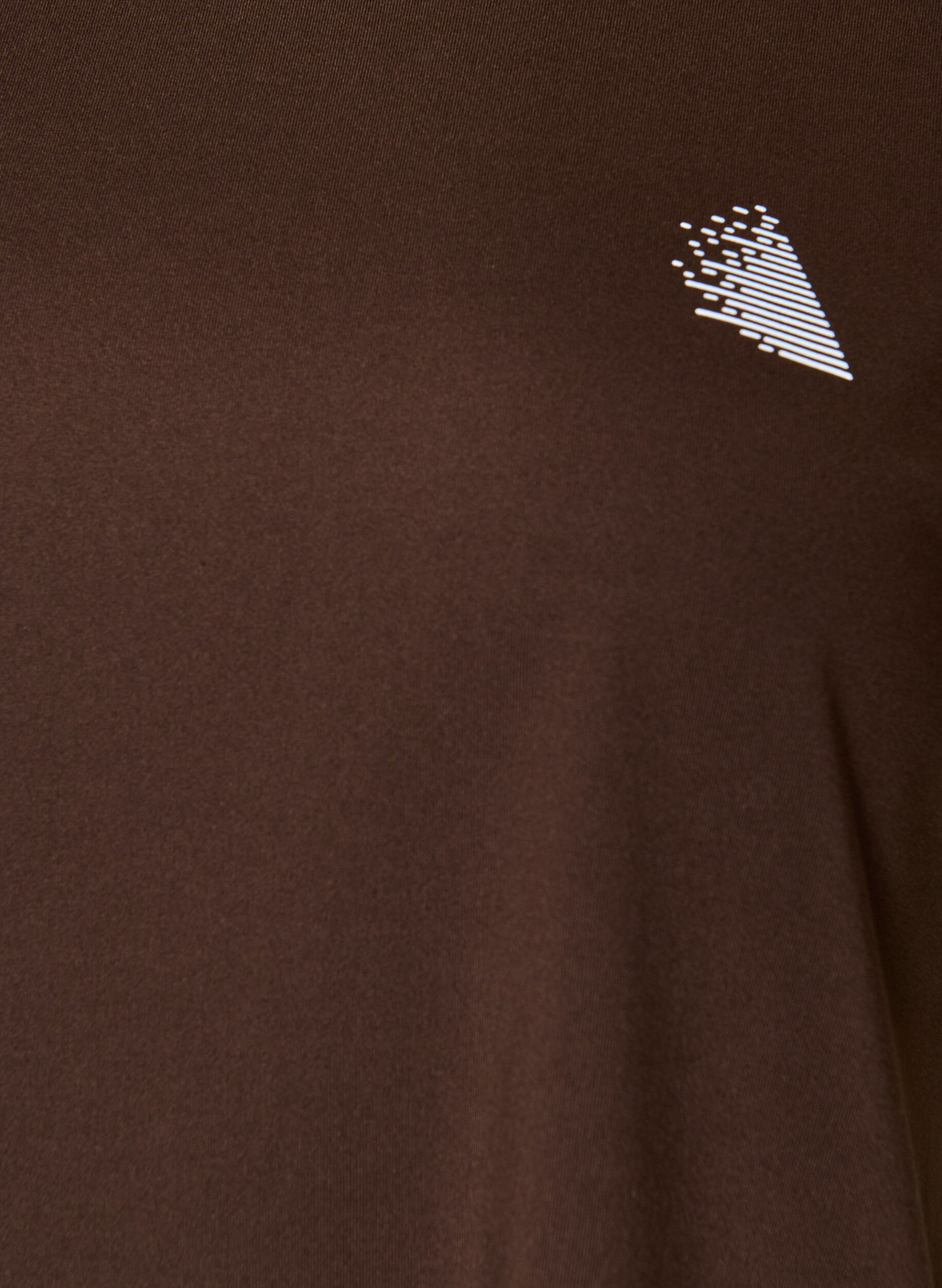ZizziEinfarbiges Trainings-T-Shirt, Braun, Packshot image number 2