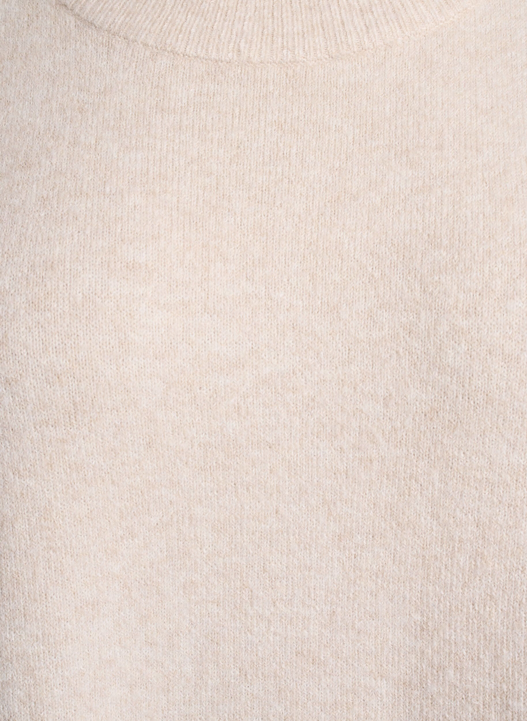 ZizziStrickkleid mit 3/4-&Auml;rmeln und Rundhalsausschnitt, P. Stone White Mel., Packshot image number 2