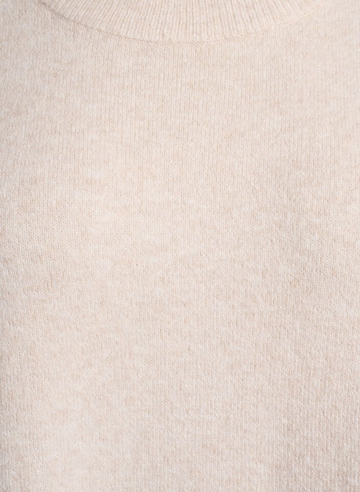 Strickkleid mit 3/4-Ärmeln und Rundhalsausschnitt, P. Stone White Mel., Packshot image number 2