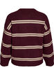 Strickbluse mit doppelten Kontraststreifen, Rot, Packshot image number 1