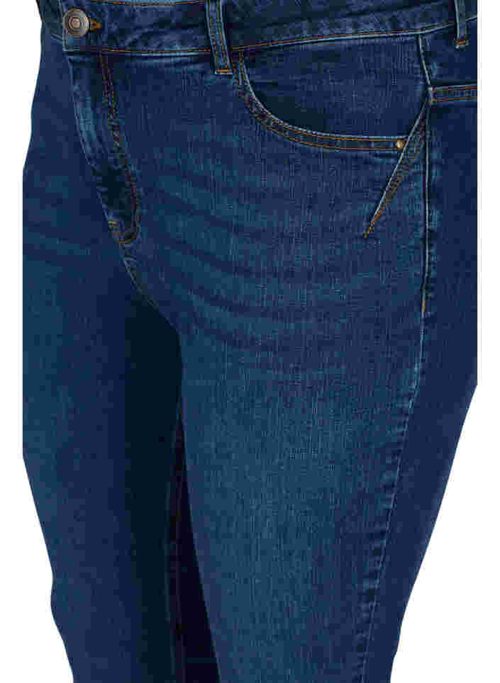 Super slim Amy Jeans mit hoher Taille, Blue denim, Packshot image number 2