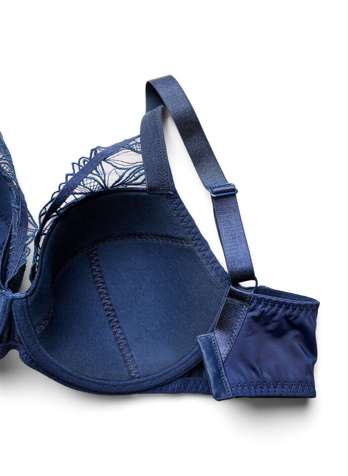 Gepolsterter Spitzen-BH mit B&uuml;gel, Blau, Packshot image number 3
