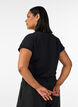 Kurz&auml;rmeliges T-Shirt aus einer Baumwollmischung, Schwarz, Model image number 2
