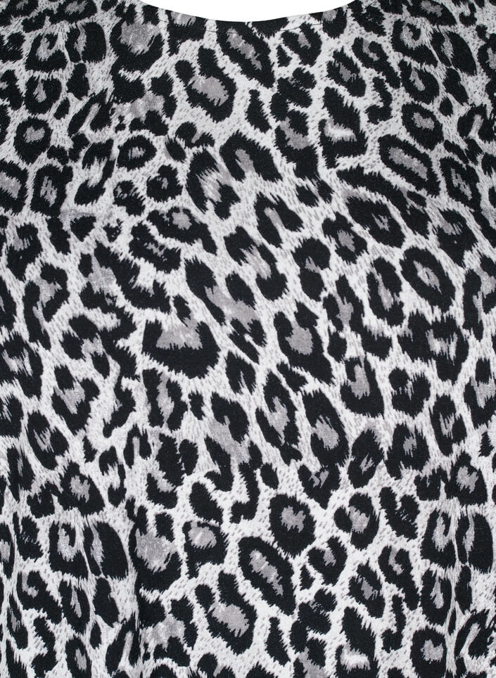 Langärmlige Bluse mit Leopardenmuster, Grau, Packshot image number 2