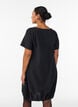 Kurzarm Kleid aus Baumwolle, Schwarz, Model image number 2