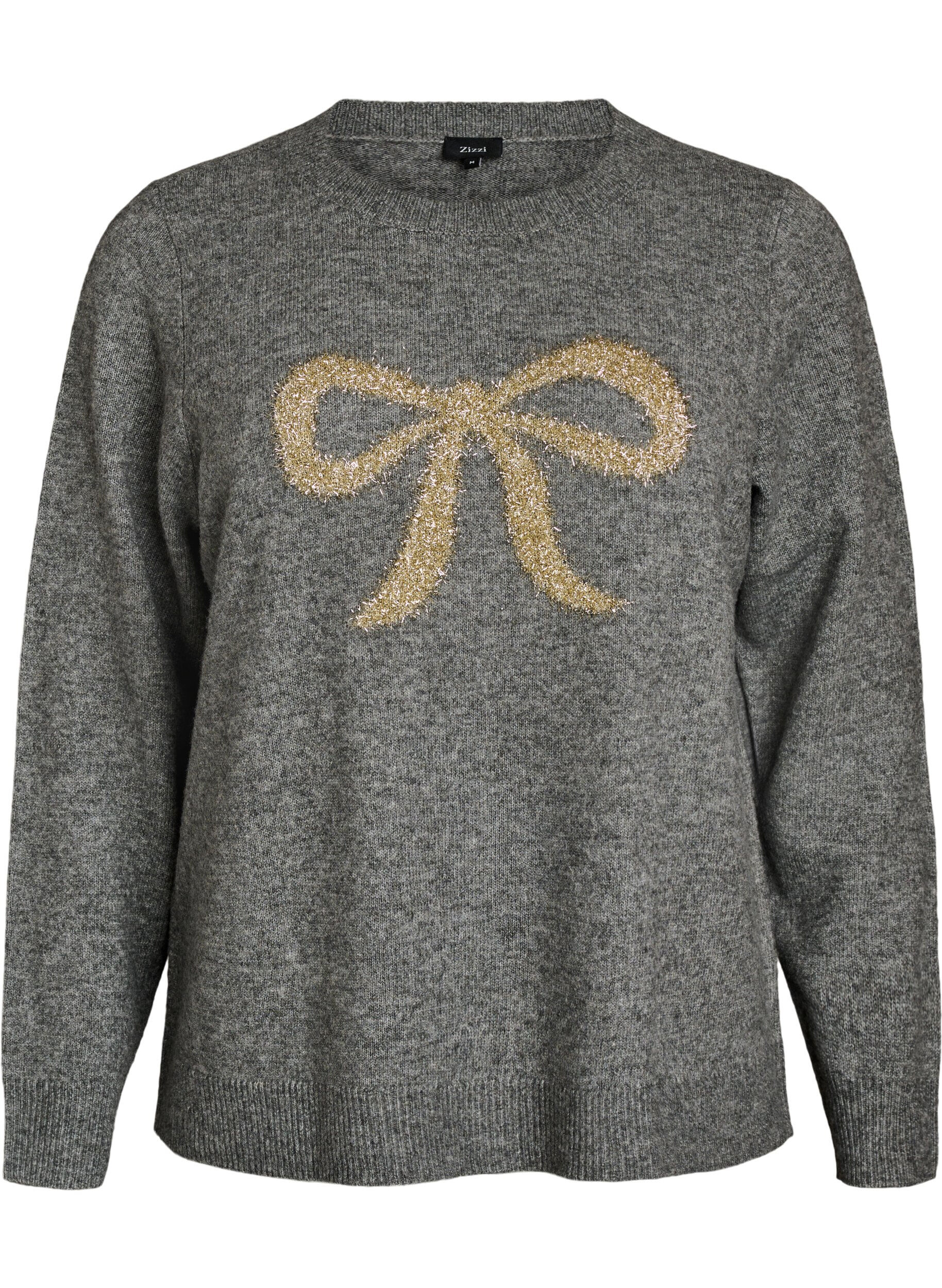 Pullover mit Glitzerschleife