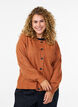 Rippenstrick Strickjacke mit Knöpfen, Orange, Model image number 0