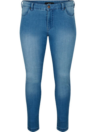 Slim Fit Emily Jeans mit normaler Taillenhöhe, Light blue, Packshot image number 0