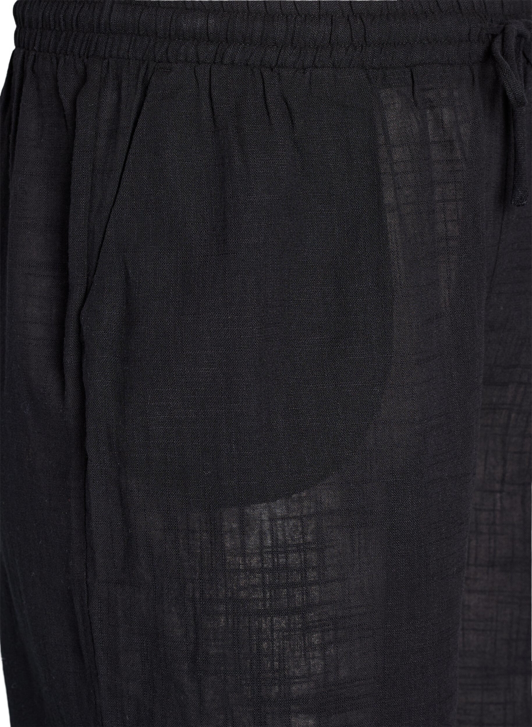 ZizziFLASH - Gerade geschnittene Hose mit hoher Taille, Schwarz, Packshot image number 2