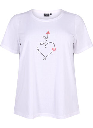 FLASH - T-Shirt mit Motiv, Bright White Heart, Packshot image number 0