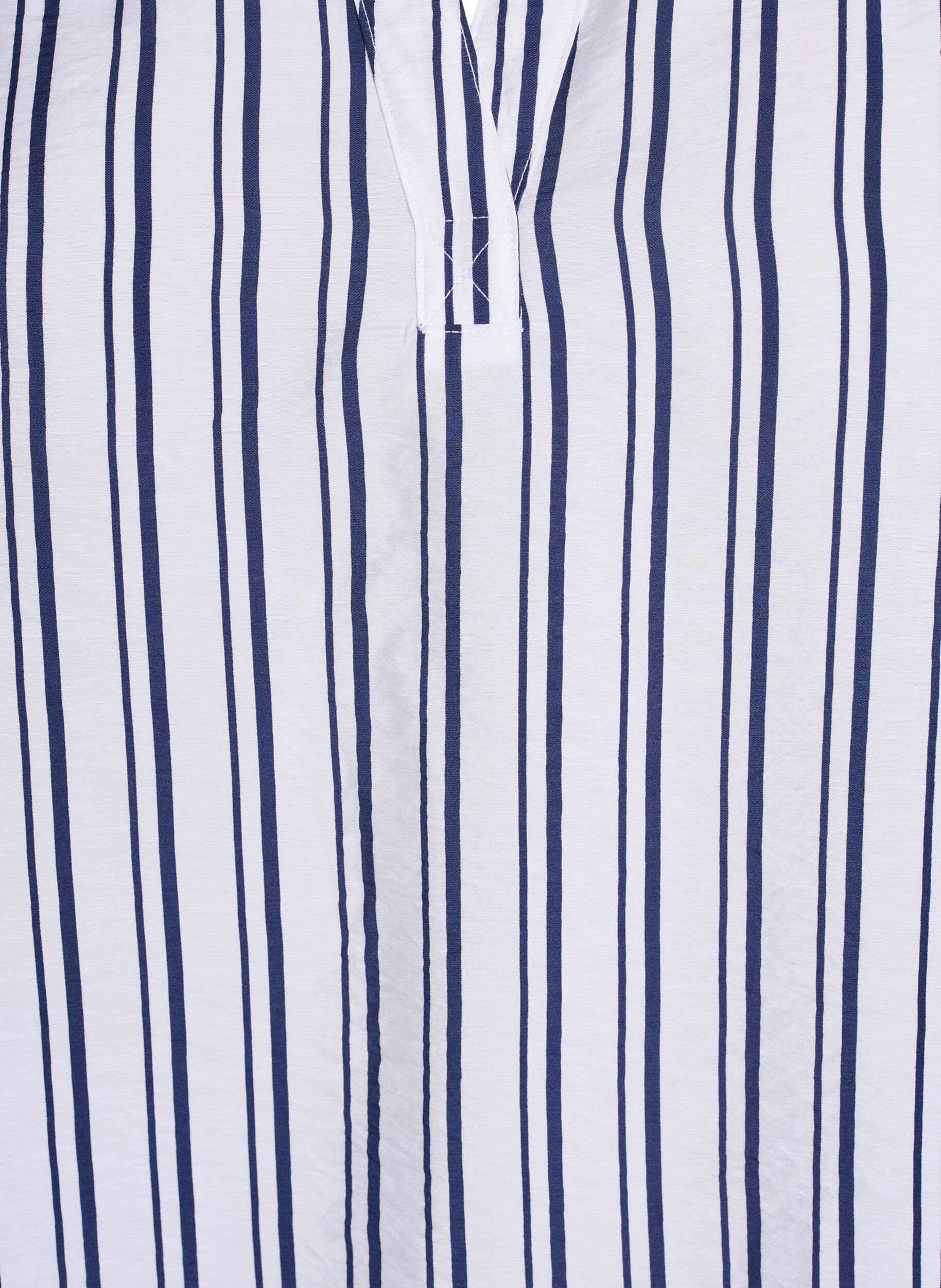 ZizziFLASH - Gestreiftes Bluse mit V-Ausschnitt, Wei&szlig;, Packshot image number 2