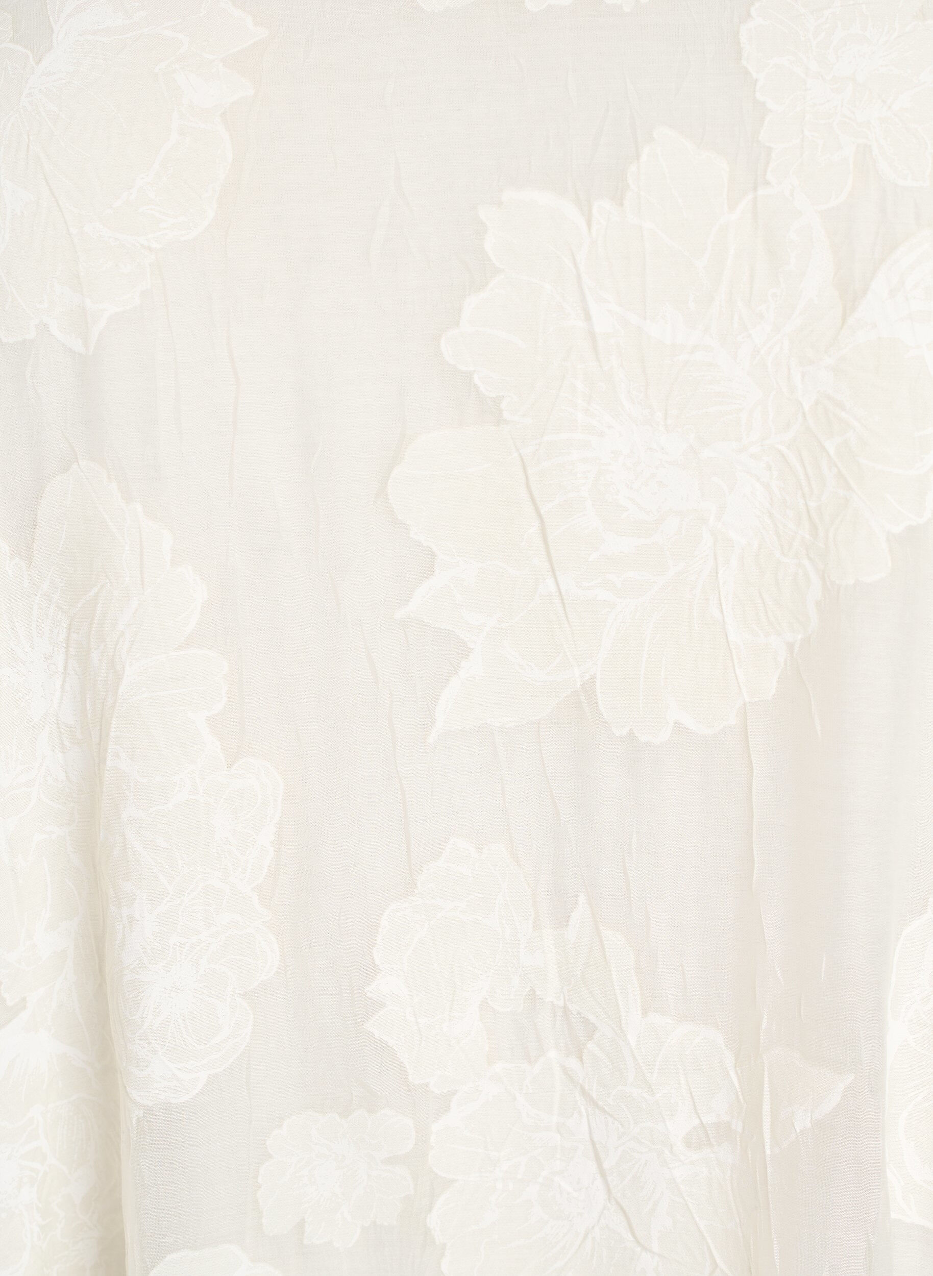 ZizziMidikleid mit Blumenprint und transparenten 3/4-&Auml;rmeln, Beige, Packshot image number 2