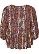 Bluse mit Paisleymuster und Spitzendetails, Lila, Packshot image number 1