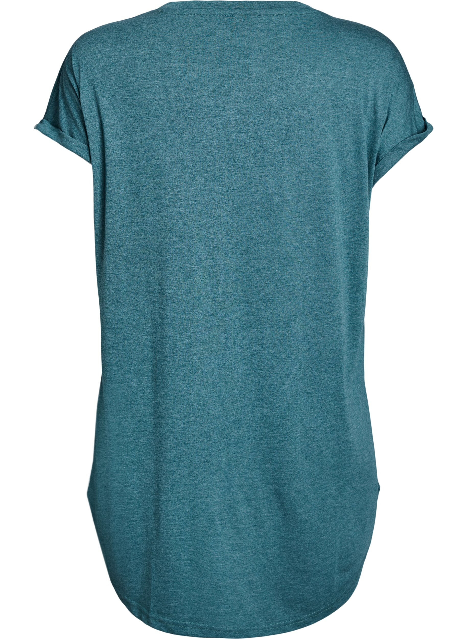 ZizziKurz&auml;rmliges Nachthemd mit Textdruck, Gr&uuml;n, Packshot image number 1