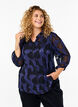 Chiffonbluse mit Jacquardmuster, Evening Blue, Model image number 0