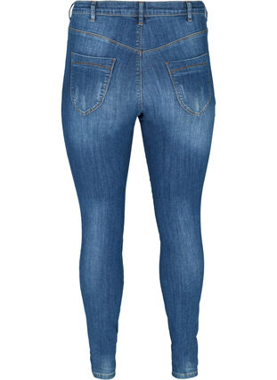 Amy Jeans mit Schlitzdetails, Blue denim, Packshot image number 1