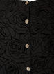 Kurzes Kleid mit Rosenprint und Kn&ouml;pfen, Schwarz, Packshot image number 2
