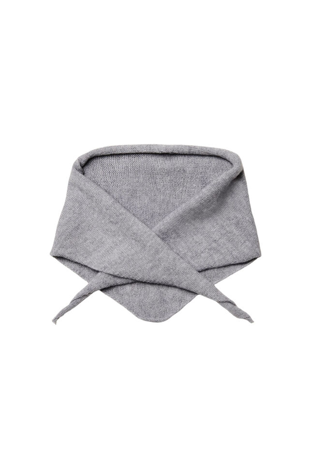 Gestricktes Dreieckstuch, Grau, Packshot
