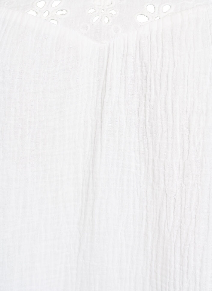 Bluse aus Baumwoll-Musselin mit Broderie Anglaise und 1/2-&Auml;rmeln, Wei&szlig;, Packshot image number 2