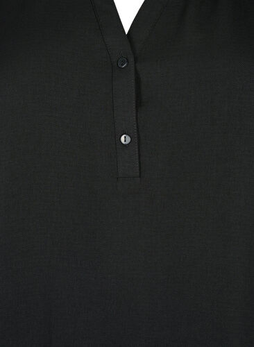 Bluse mit Smok und V-Ausschnitt, Black, Packshot image number 2