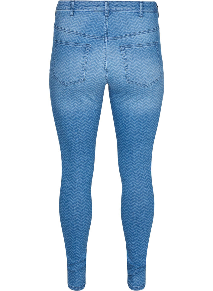 Bedruckte Amy Jeans mit hoher Taille, Ethnic Pri, Packshot image number 1