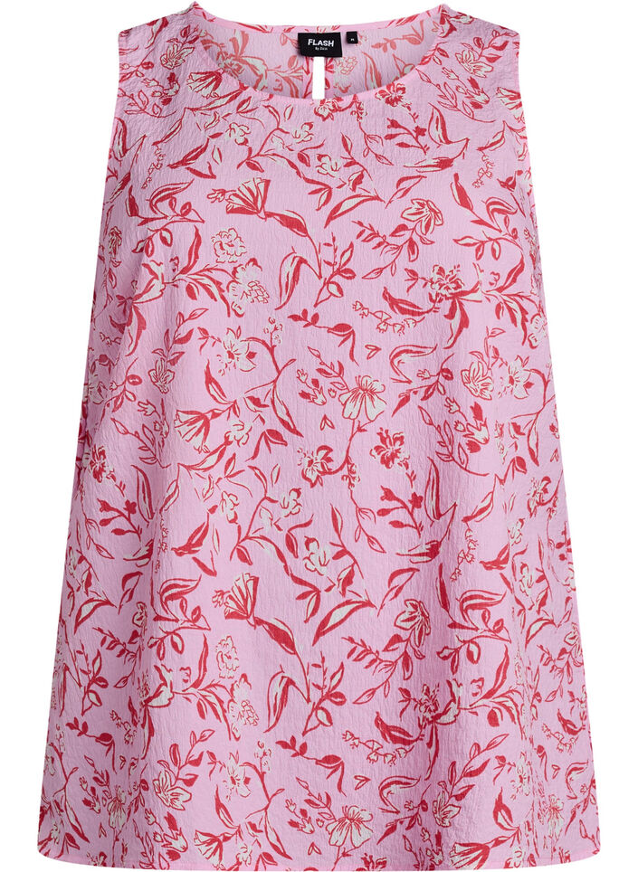 FLASH – Ärmelloses Top mit Struktur, Rot, Packshot image number 0