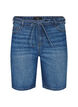 Slim fit Jeansshorts mit Bindegürtel, Blau, Packshot image number 0