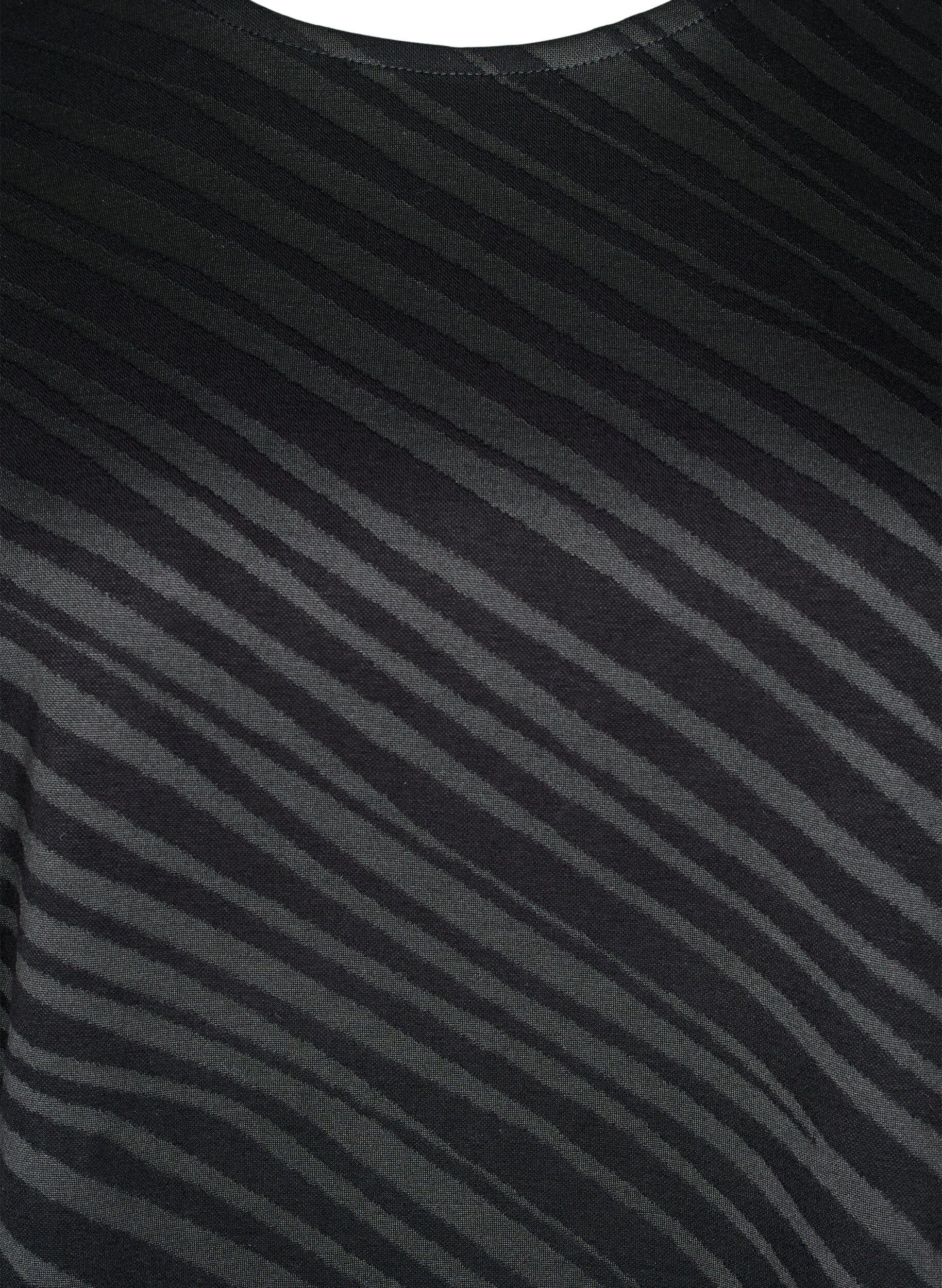 ZizziOversize-Bluse mit Muster, Schwarz, Packshot image number 2